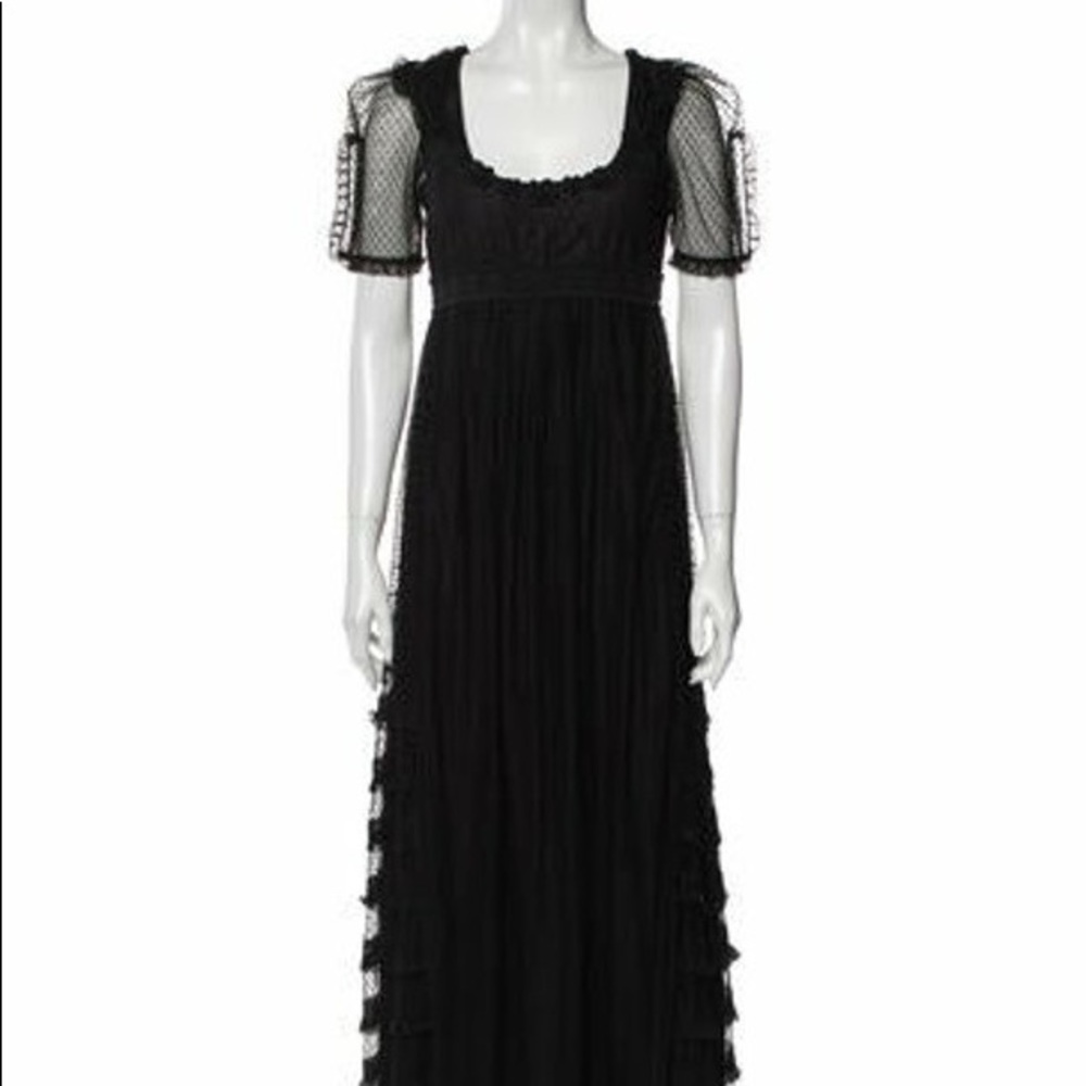 Black Lace Maxi Dress - Women